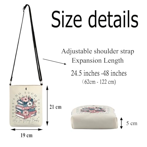 Book Crossbody Bag Book Lover Gift for Bookworm Reader Gifts for Reading Lovers Book Nerd Librarian Bookish Gift Bag2