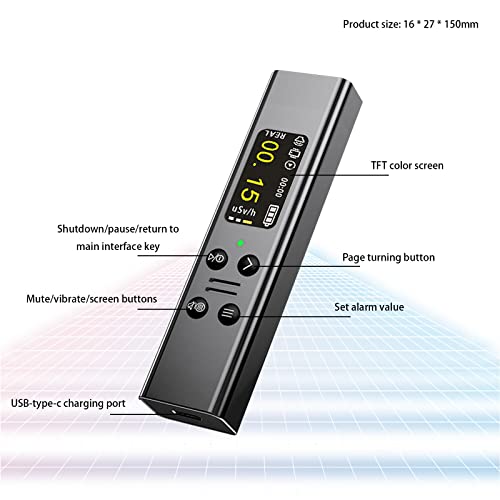 Image of Geiger Counter Nuclear Radiation Detector, Portable Handheld Beta Gamma X-ray X-Rays and Y-Rays，Rechargeable Radiation Monitor Meter