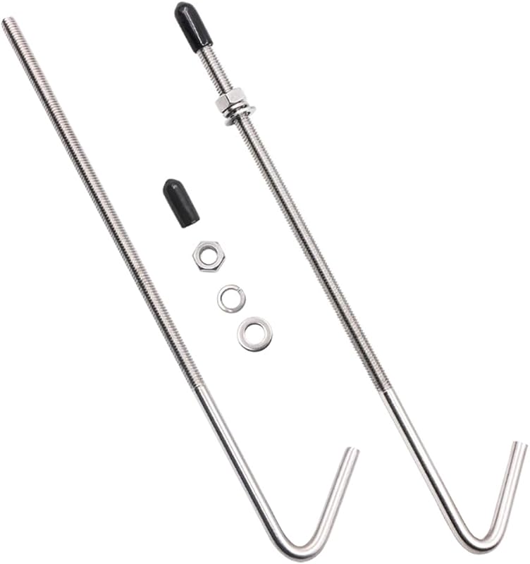 Kit de parafusos J para fixação de bateria GLSOWEE em aço inoxidável 304 – 20,32 cm