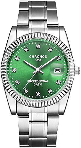 Wassergeist Hochwertiges Sonnenmuster Diamantoberfläche Herrenuhr Rundes Zifferblatt Nichtmechanische Quarzuhr Bestes Geburtstagsgeschenk