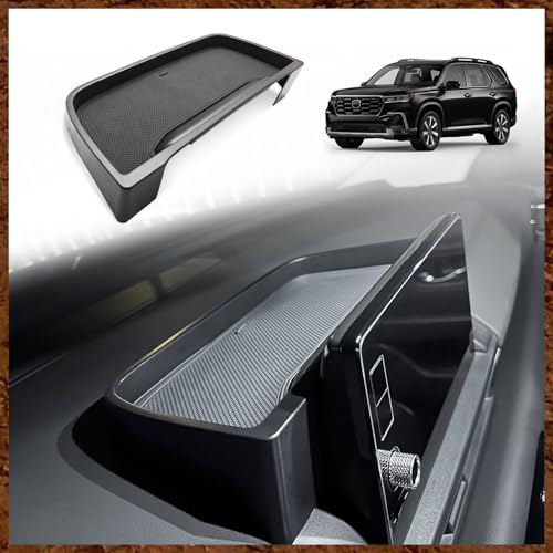 Muslogy for 2026 2025 2024 Pilot Dash Storage Tray Insert Behind Screen Center Console Organizer Interior Accessories Compatible with Honda Pilot 2023-2026 Sport EX-L TrailSport Touring Elite(Black)