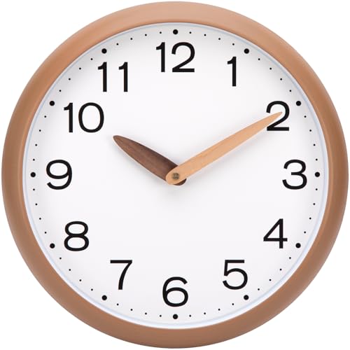 VIVILINEN Wanduhr ohne Tickgeräusche Imitation Holz Wanduhr Lautlos für Wohnzimmer Küche Schlafzimmer Büro Uhr Wand Moderne 30cm