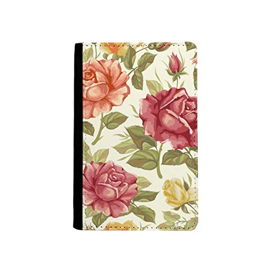 Étui portefeuille de voyage rose aquarelle multicolor pour passeport