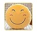 YXS PP002-Emoji Smiley Emoticon-Ronde Coussin en Peluche Doux Oreiller Jouet, Doux Lisse en Peluche, PP Coton, Jaune, Grand Sentiment de Main, Doux et sans Odeur,A12,11.5in/30cm