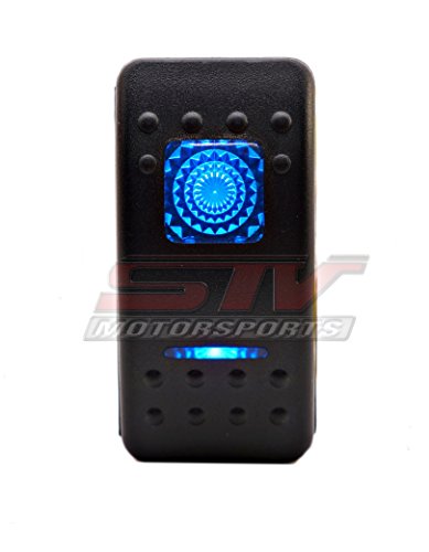 STVMotorsports Blue Auto Rocker Switch Off/ON/ON 12V LED Light 3 Positions 6 Pin Waterproof for LED Light Bar Off Road - Thumbnail 5