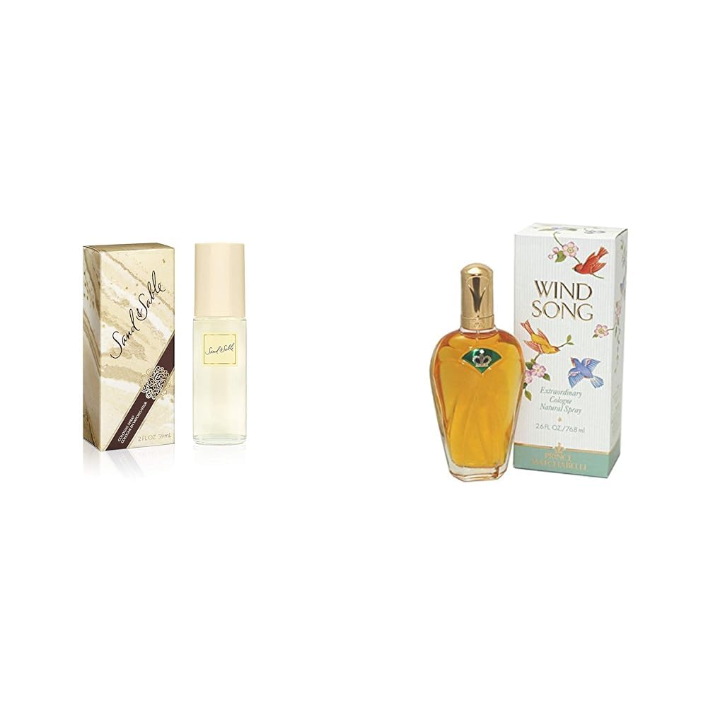 Cologne Spray, Vegan Formula, Perfume, Irresistible Sweet Flower Notes, 2oz & Prince Matchabelli Wind Song For Women. Cologne Spray Natural 2.6 Ounces