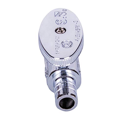 Image of Midline Valve 82515QS-OM-5 Water Supply Stop Valve with Quarter Turn Wheel; One Piece Design; Straight Shut-off for Toilet, Sink, Dishwasher; 1 /2 in. PEX x 1 /4 in. COMP; Chrome Plated Brass (5 Pack)