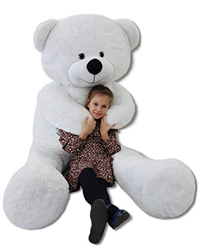 Odolplusz Teddybär 220cm GIGANT Groß Teddy Bear Plüschbär Stofftier Kuscheltier Plüschtier XXL , Weiss