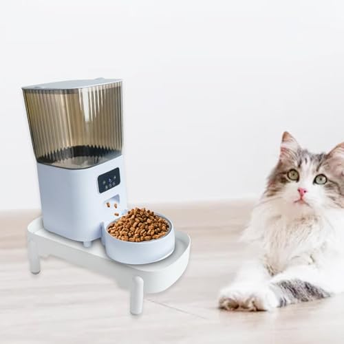 F Fityle Feeder Ständer Automatische Feeder -Ständer liefert Nicht schlau, einfach zu verwendend zu verwendend zu verwenden, verstellbare Heide für Katzen für, Weiß