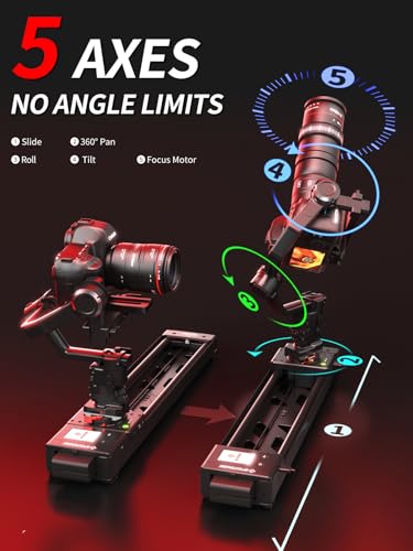 Image of IFOOTAGE Shark Slider Nano II 660 Motorized Camera Slider - 26 inch Multi-Axis Pan Slider for DJI RS 2 /RS3 Pro /RS 4 /RS 4 Pro Gimbals, 15.4lbs Payload, 360 Panoramic, 6 Modes, Phone /Camera Compatible​