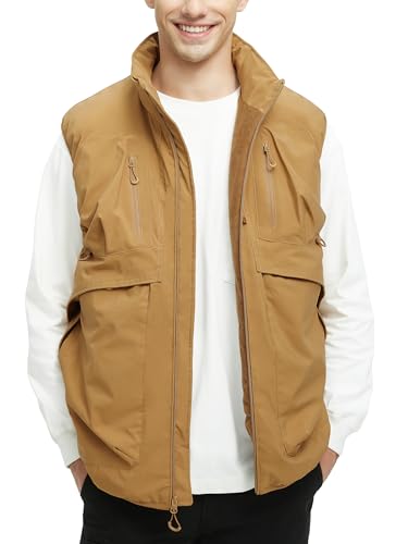 Men's Outerwear Vests Winter Vest Warm Water-Resistant Fleece Lined Mock-Neck Casual Outdoor Sleeveless Jacket2
