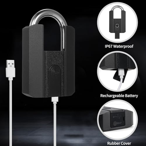 Cadenas robuste à digitales avec application serrure intelligente étanche - 4