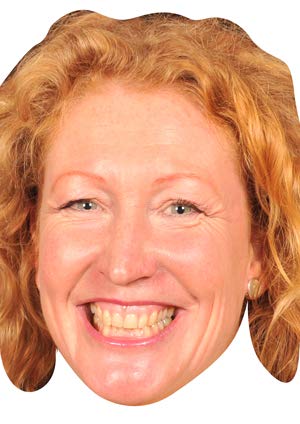 FoxyPrinting Charlie Dimmock Celebrity Cardboard Party Face Mask Fancy Dress