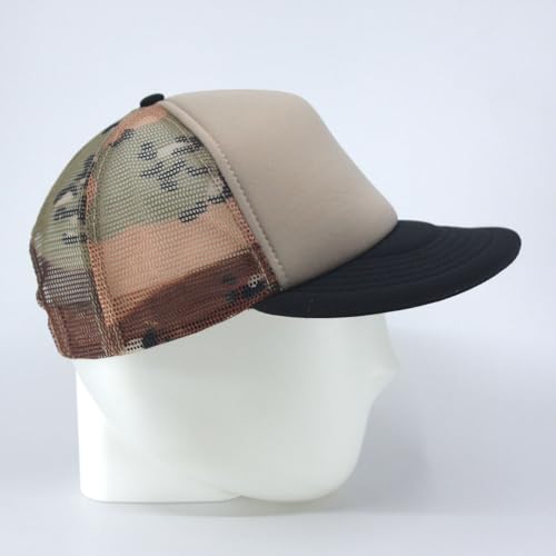Image of The Vintage Year High Crown Foam Mesh Camouflage Trucker Hat Baseball Cap