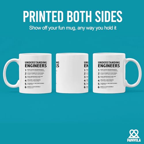 Panvola Understanding Engineers Funny Engineer Gifts Engineering Student Teacher Engineer Dad Boyfriend Brother Husband Coworker from Wife Girlfriend Ceramic Mug (White, 11 oz)