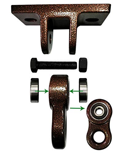 Image of ABUSA Heavy Duty Bronze Swing Hangers Screws Bolts Included Over 5000 lb Capacity Playground Porch Yoga Seat Trapeze Wooden Sets Indoor Outdoor (2 Pack)