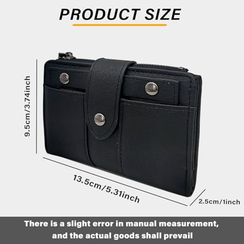 Women Wallet, PU Leather Bifold Wallet Purse Wallets for Women with Buckle, Multiple Slots Ladies Wallet with Detachable Card Pack for Working, Travelling(Pink)2