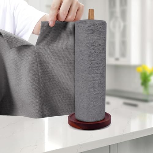 Image of Reusable Kitchen Towel 2Roll 40 Sheets 8000+Times Washable Highly Absorbent Lint and Streak Free Tear-Away Towels 10X Cheaper Microfiber Cleaning Cloth Multipurpose Use for Home Cleaning(Grey)