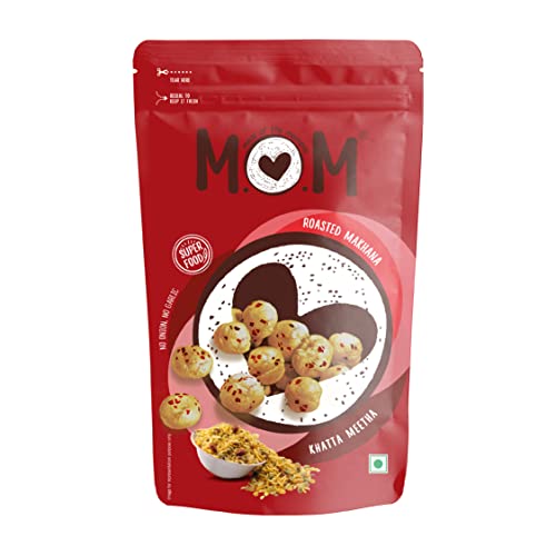 Image of MOM - Meal of the Moment, Roasted Khatta Meetha Makhana, 65g - Gluten Free | Anti Oxidants | MSG Free | Zero Trans Fat | No added Preservatives and No artificial Flavours | No Onion No Garlic