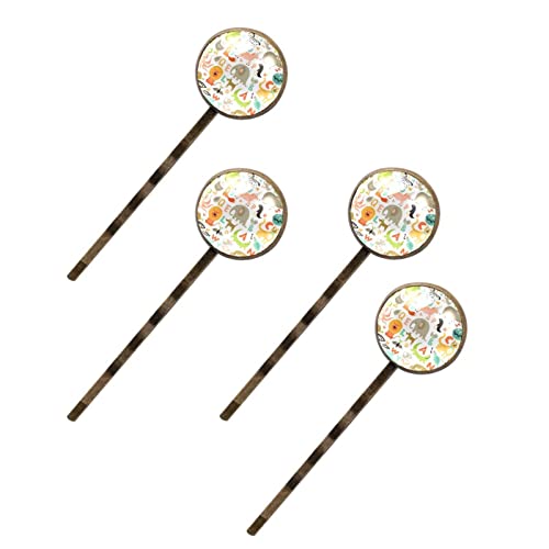 Barrette cheveux anti-glisse alphabet et animaux pour coiffure fille