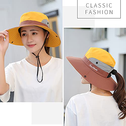 Chapéu de sol feminino com proteção UV, aba larga, proteção solar, respirável, para viagens, pesca a