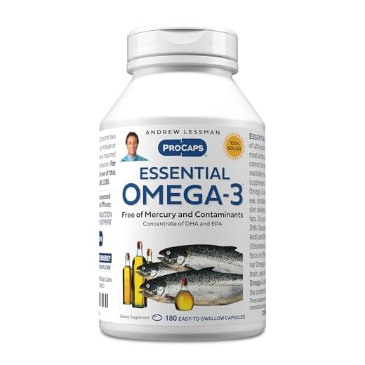 ANDREW LESSMAN Essential Omega-3 Unflavored - 180 Softgels - Ultra-Pure, High Potency Omega-3 Oils. High DHA, No Stomach Upset, No Contaminants, No Mercury. Small Easy to Swallow Softgels
