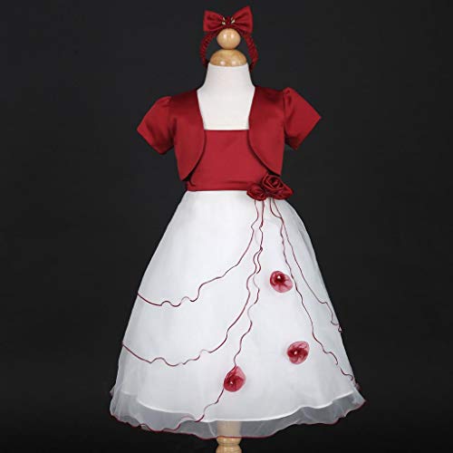 Pink Promise Apple Red Short Sleeves Girl's Bolero Christmas Holiday Dress2