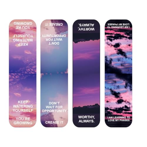 Image of Zesta Magnetic Bookmark Set of 7 | Aesthetic Book Mark for Reading | Cute Anime Bookmarks for Kids, Students | Book Accessories for Novels, Gifts for Readers(Sky Magnetic Bookmarks, 9X2.5 Cms)