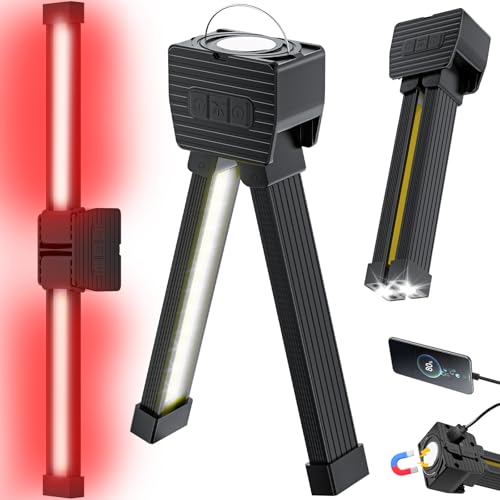 Kssvzz Tragbare magnetische LED-Posing-Lampe für Fitnessstudio 7 Helligkeitsstufen 4 Modi IPX4 wasserdicht wiederaufladbar Ideal für Gym Camping Zelt Zuhause Büro
