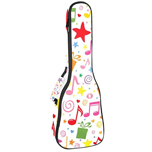 Housse pour ukulélé – Motif note de musique – Rembourrage en éponge de 10 mm d’épaisseur – 53,3 cm – Avec sangles… - Les Beatles, Paul McCartney, John Lennon, RIngo Starr, George Harrison Housse pour ukulélé - Motif note de musique - Rembourrage en éponge de 10 mm d'épaisseur - 53,3 cm - Avec sangles…