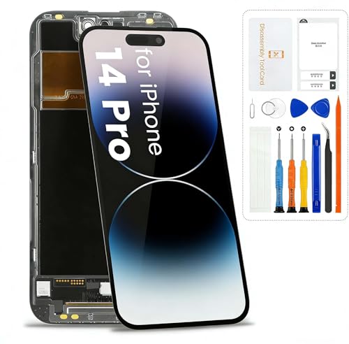for iPhone 14 Pro Screen Replacement for iPhone 14Pro LCD Display Digitizer A2890 A2650 A2889 A2892 Touch Screen Assembly with Repair Kits(Incell)