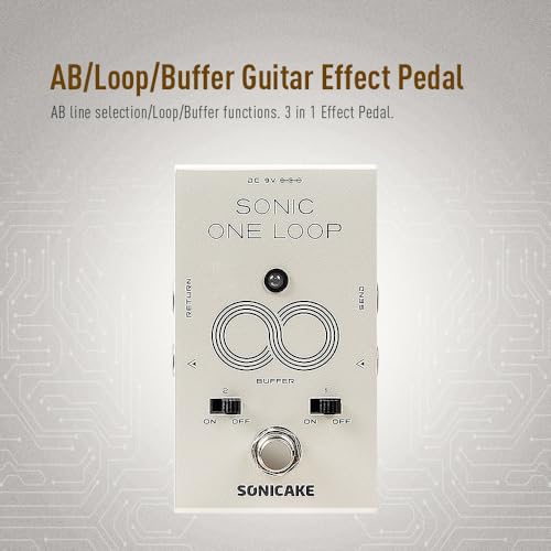 SONICAKE Loop AB Line Selection Buffer 3 in 1 Guitar Bass Multi-Effects Pedal-Sonic One Loop - Image 2