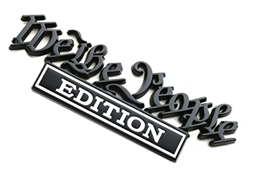 Image of We The People Edition Emblem Full Metal Badge Decal 3D Sticker Compatible with Universal Car, Truck, SUV, Boat, Vehicle Door Decoration (Black /White)