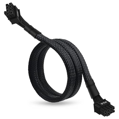 YEZriler 8-poliges PCIe-Kabel für Corsair-Netzteile, ATX CPU 8 Stecker auf PCIe (6+2) Stecker, Netzadapter, ummantelt, 63 cm