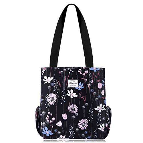 KAMO Floral Tote Bag - Waterproof Lightweight Handbags Travel Shoulder Bag for Hiking Yoga Gym Swimming Travel Beach