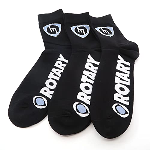 M Rotary - Crew Socks - Black - 3 PAIRS
