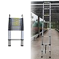 Telesladder Portable Extension Ladder, Multi-Purpose Sturdy Telesladders, 1.7M/2.1M/2.5M/2.9M/3.3M/3.7M/4.1M/4.5M/4.9M/5.3M Tall Loft Ladder/4.5M/14.8Ft