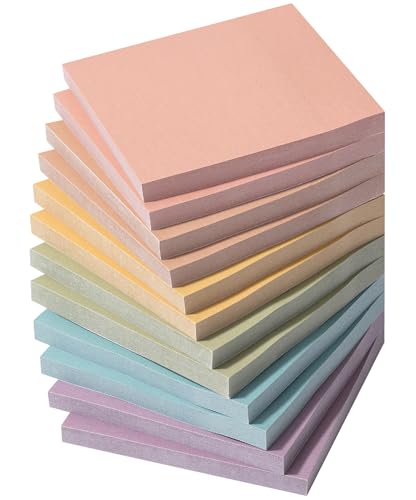 Mr. Pen- Pastel Sticky Notes, 3'x3', 12 Pads, Aesthetic Self-Stick ...