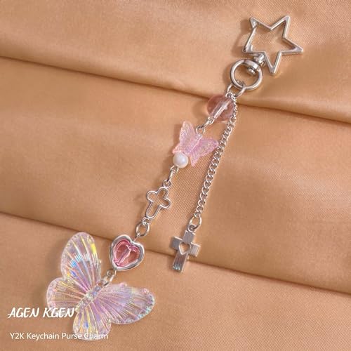 AGEN KGEN Novelty keychains Aesthetic Y2K Keychain Charms Stylish Keychains Accessories for Women Bag Purse Gifts