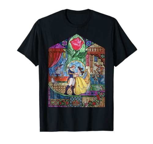 Disney La Belle et la Bête Vitrail Rose Graphic T-shirt T-Shirt