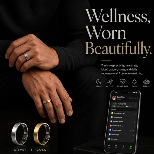Image of 2026 Smart Ring for Women and Men Ultra Thin 6.0mm Fitness Tracker | Heart Rate Sleep Blood Oxygen Steps and Cycle Monitoring | No Subscription Required (Silver, #10)