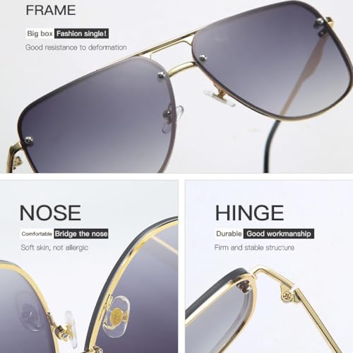 Lunettes de soleil de luxe à la mode noir MUTYNE pour homme