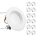 TORCHSTAR 12-Pack 5-6 Inch Dimmable Recessed LED Downlight with Smooth Trim, 15W (90W Eqv.), CRI 90, UL/Energy Star, 5000K Daylight, 1112lm, LED Retrofit Lighting, 5 Years Warranty