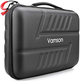 Vamson Large Carrying Case for GoPro Hero 11 10 9 8 7 6 5 4 3/DJI Osmo Action/AKASO/APEMAN/Insta360 One X Camera and Accessories, Hard PU Shell DIY Protective Travel Case Storage Bag Outdoor VP808