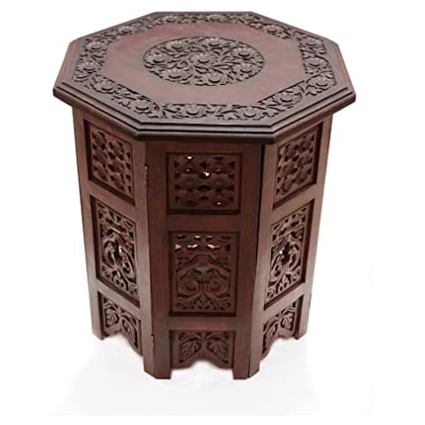 Cotton Craft Hand-Carved Accent End Table Cover
