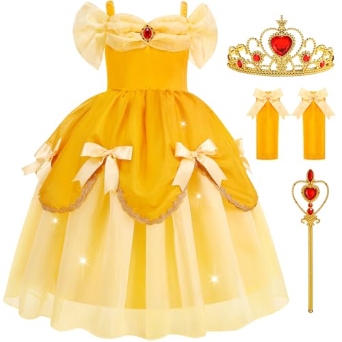 Vestido de Princesa Amarillo para Niñas Talla 5/120 miniatura 1