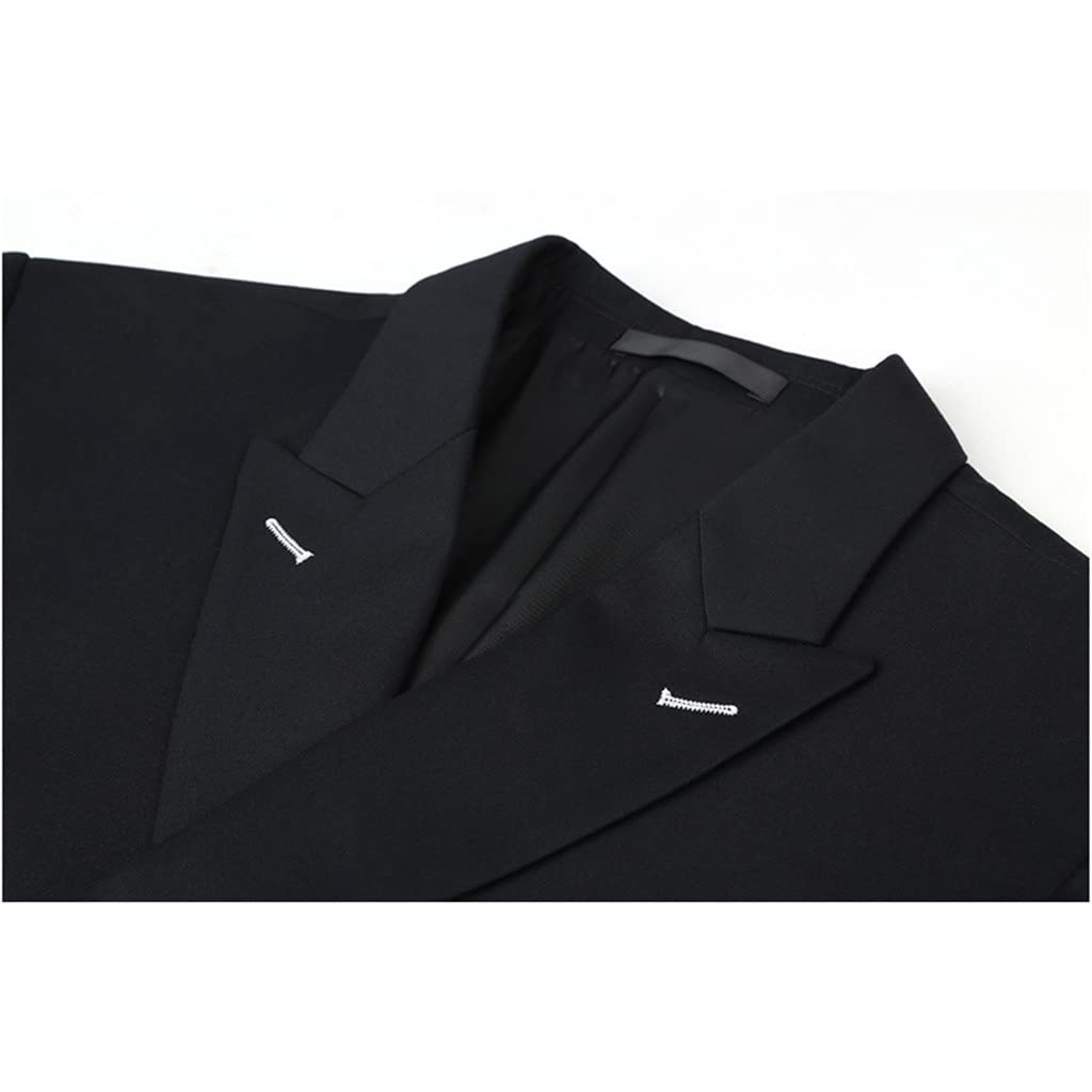 Giacca da uomo slim fit da uomo d'affari casual pantaloni esterni per matrimonio sposo festa skinny