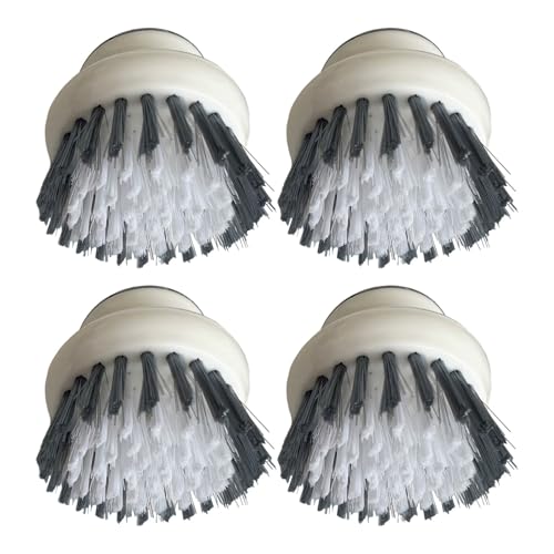 LOLIPPYY 4 Cepillos para Fregar Platos con Mango Plástico Gris Cerdas Antigrasa para Limpieza Profunda de Ollas Sartenes y Fregaderos Cepillos de Cocina Resistentes para Uso Diario