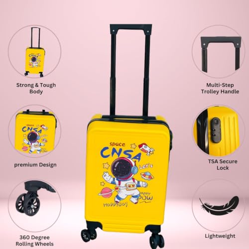 Image of Winnies 20 Inch Kids Suitcase with 8 Wheel Travel Trolley Bag (4 Day Trip)