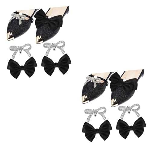 Pinces à chaussures de nœud d'arc décoratif pour talons hauts amovibles